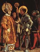  Matthias  Grunewald The Disputation of St.Erasmus and St.Maurice Sweden oil painting reproduction